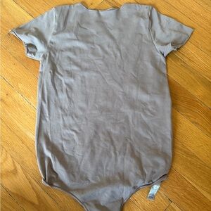 SKIMS Short Sleeve One-Piece Bodysuit in Taupe